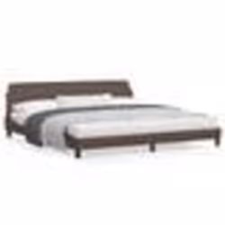 vidaXL Cadre de lit sans matelas marron 200x200 cm similicuir - 200 x 200 cm
