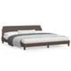 vidaXL Cadre de lit sans matelas marron 200x200 cm similicuir - 200 x 200 cm