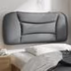 vidaXL Coussin de tête de lit gris clair 90 cm tissu