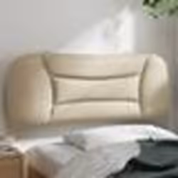 vidaXL Coussin de tête de lit crème 100 cm tissu