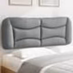 vidaXL Coussin de tête de lit gris clair 120 cm tissu