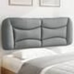 vidaXL Coussin de tête de lit gris clair 120 cm tissu