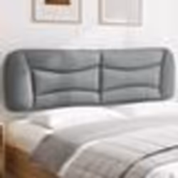 vidaXL Coussin de tête de lit gris clair 180 cm tissu