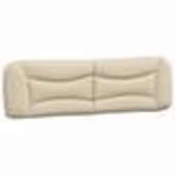 vidaXL Coussin de tête de lit crème 180 cm tissu