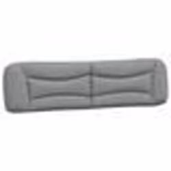 vidaXL Coussin de tête de lit gris clair 200 cm tissu