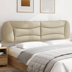 Coussin de tête de lit crème 200 cm tissu - Vidaxl