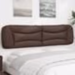 vidaXL Coussin de tête de lit marron 200 cm similicuir