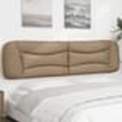 vidaXL Coussin de tête de lit cappuccino 200 cm similicuir