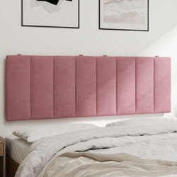 vidaXL Coussin de tête de lit rose 120 cm velours