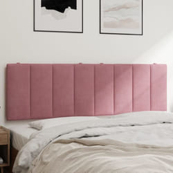 vidaXL Coussin de tête de lit rose 160 cm velours