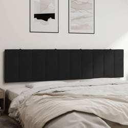 Vidaxl - Coussin de tête de lit noir 200 cm velours