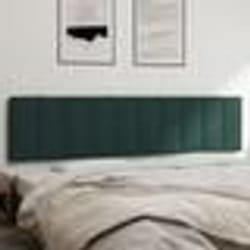vidaXL Coussin de tête de lit vert foncé 200 cm velours