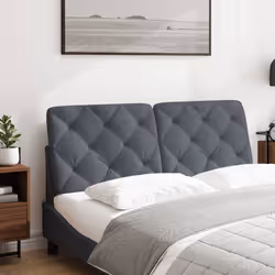 VidaXL 374721 tête de lit et pied de lit Gris foncé