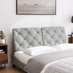 VidaXL 374727 tête de lit et pied de lit Gris clair