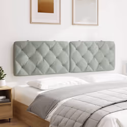 VidaXL 374739 tête de lit et pied de lit Gris clair - Vue supplémentaire 4