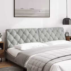 VidaXL 374747 tête de lit et pied de lit Gris clair - Vue supplémentaire 4