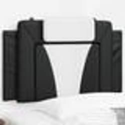 vidaXL Coussin de tête de lit noir et blanc 80 cm similicuir