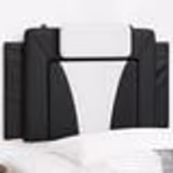 vidaXL Coussin de tête de lit noir et blanc 90 cm similicuir