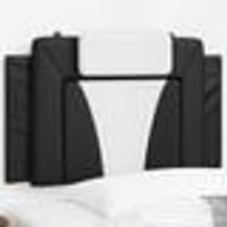vidaXL Coussin de tête de lit noir et blanc 90 cm similicuir