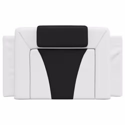 VidaXL 374780 tête de lit et pied de lit Noir, Blanc - Vue supplémentaire 5