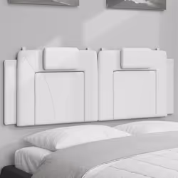 VidaXL 374782, Blanc, Coton, Simili-cuir, Polyester, Polyvinyl chloride (PVC), 120 cm, 1200 mm, 49 cm, 30 mm