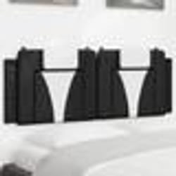 vidaXL Coussin de tête de lit noir et blanc 120 cm similicuir