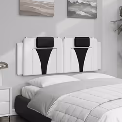 VidaXL 374787 tête de lit et pied de lit Noir, Blanc - Vue supplémentaire 4