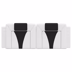 VidaXL 374787 tête de lit et pied de lit Noir, Blanc - Vue supplémentaire 5