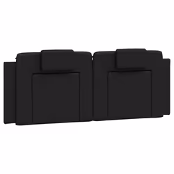 VidaXL 374790, Noir, Coton, Simili-cuir, Polyester, Polyvinyl chloride (PVC), 140 cm, 1400 mm, 49 cm, 30 mm