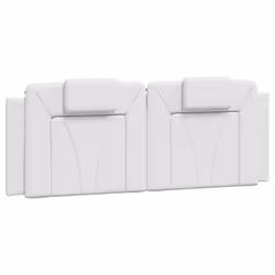VidaXL 374791, Blanc, Coton, Simili-cuir, Polyester, Polyvinyl chloride (PVC), 140 cm, 1400 mm, 49 cm, 30 mm