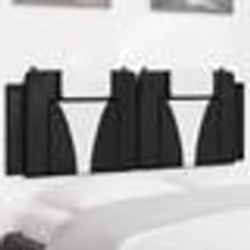 vidaXL Coussin de tête de lit noir et blanc 140 cm similicuir