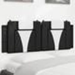 vidaXL Coussin de tête de lit noir et blanc 140 cm similicuir