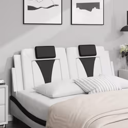 VidaXL 374796 tête de lit et pied de lit Noir, Blanc