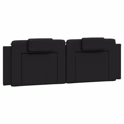 VidaXL 374797, Noir, Coton, Simili-cuir, Polyester, Polyvinyl chloride (PVC), 160 cm, 1600 mm, 49 cm, 30 mm