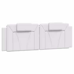 VidaXL 374798, Blanc, Coton, Simili-cuir, Polyester, Polyvinyl chloride (PVC), 160 cm, 1600 mm, 49 cm, 30 mm