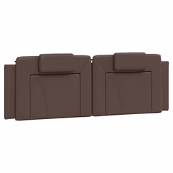 VidaXL 374799, Marron, Coton, Simili-cuir, Polyester, Polyvinyl chloride (PVC), 160 cm, 1600 mm, 49 cm, 30 mm