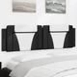 vidaXL Coussin de tête de lit noir et blanc 180 cm similicuir