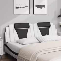VidaXL 374810 tête de lit et pied de lit Noir, Blanc