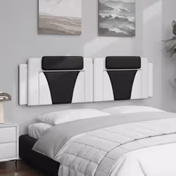 VidaXL 374810 tête de lit et pied de lit Noir, Blanc - Vue supplémentaire 4
