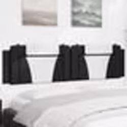 vidaXL Coussin de tête de lit noir et blanc 200 cm similicuir