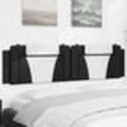 vidaXL Coussin de tête de lit noir et blanc 200 cm similicuir