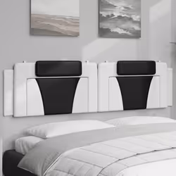 VidaXL 374820, Noir, Blanc, Coton, Simili-cuir, Polyester, Polyvinyl chloride (PVC), 2 m, 2000 mm, 49 cm, 30 mm