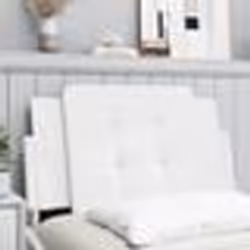 vidaXL Coussin de tête de lit blanc 80 cm similicuir