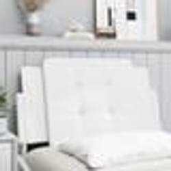 vidaXL Coussin de tête de lit blanc 80 cm similicuir