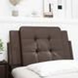 vidaXL Coussin de tête de lit marron 90 cm similicuir