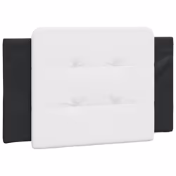 VidaXL 374841, Noir, Blanc, Coton, Simili-cuir, Polyester, Polyvinyl chloride (PVC), 90 cm, 900 mm, 48 cm, 30 mm