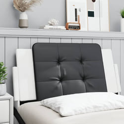 vidaXL Coussin de tête de lit noir et blanc 100 cm similicuir