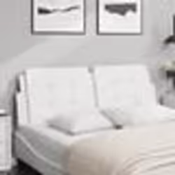 vidaXL Coussin de tête de lit blanc 120 cm similicuir