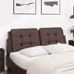 vidaXL Coussin de tête de lit marron 120 cm similicuir