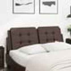 vidaXL Coussin de tête de lit marron 120 cm similicuir
